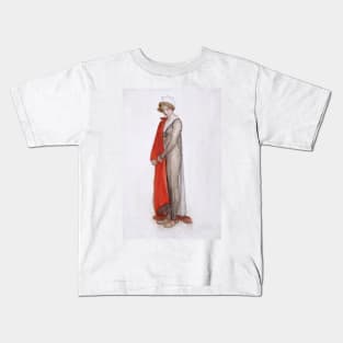 Rouge et Noir by Carl Larsson Kids T-Shirt